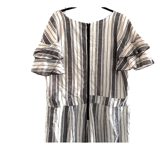 Ashley Stewart Plus Size Linen Blend Striped Jumpsuit Size 14 - Picture 5 of 7